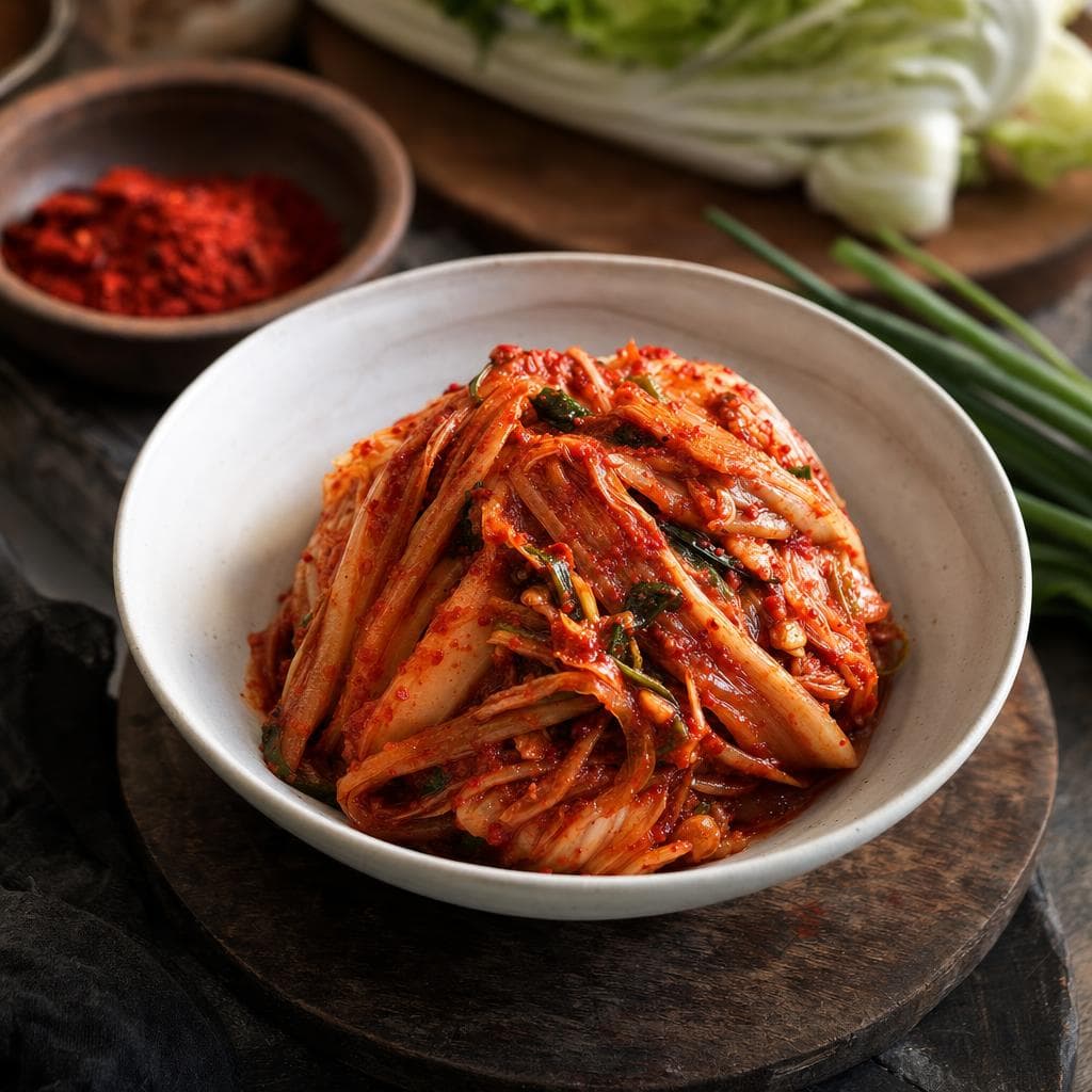 배추김치와 돼지고기로 끓인 김치찜