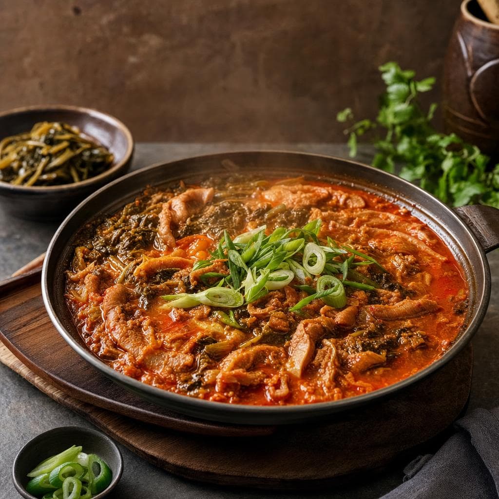 푸짐한 시래기 곱창전골 얼큰 간편 전골요리